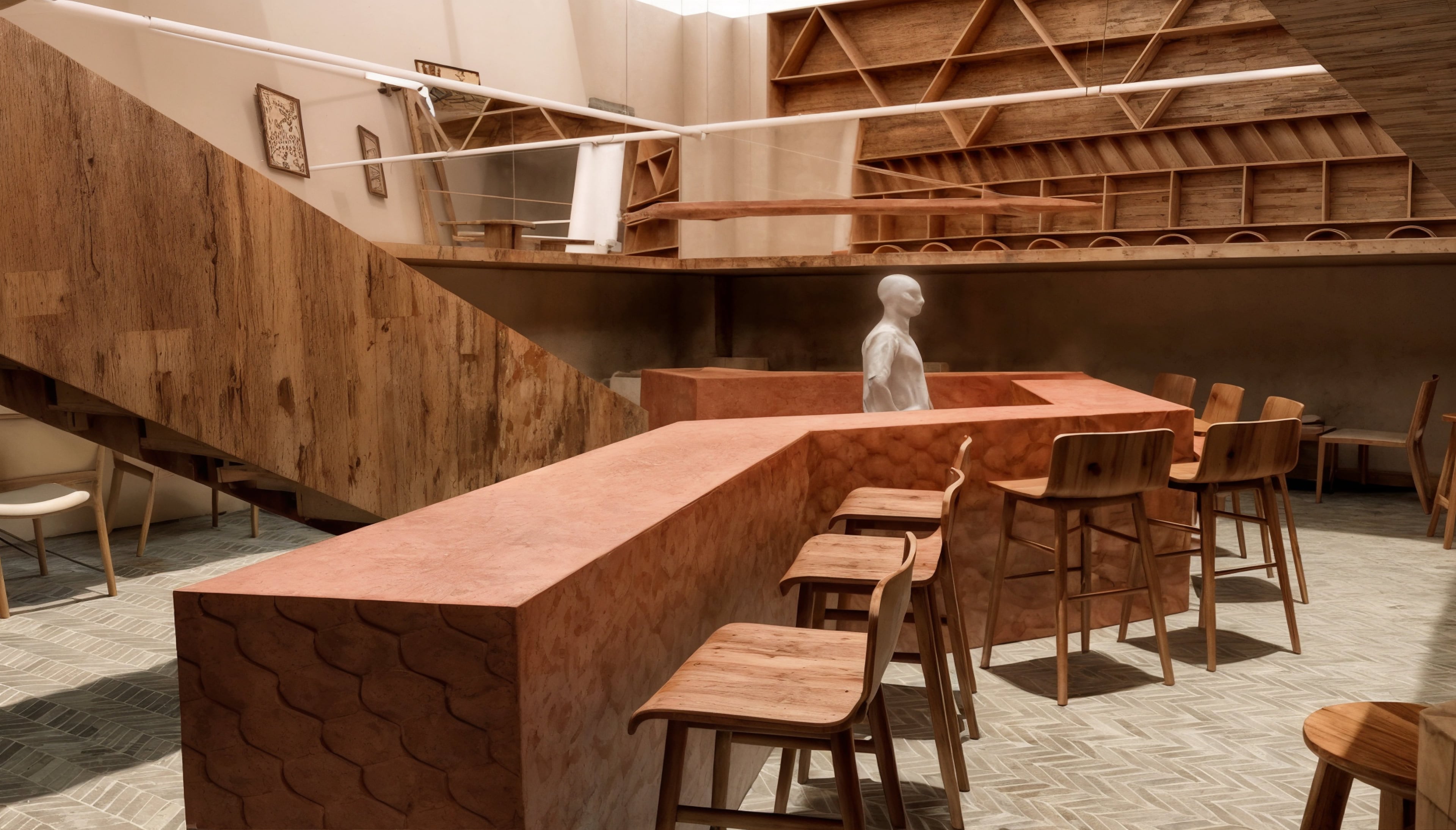 Banhez, bakery counter and seating overview