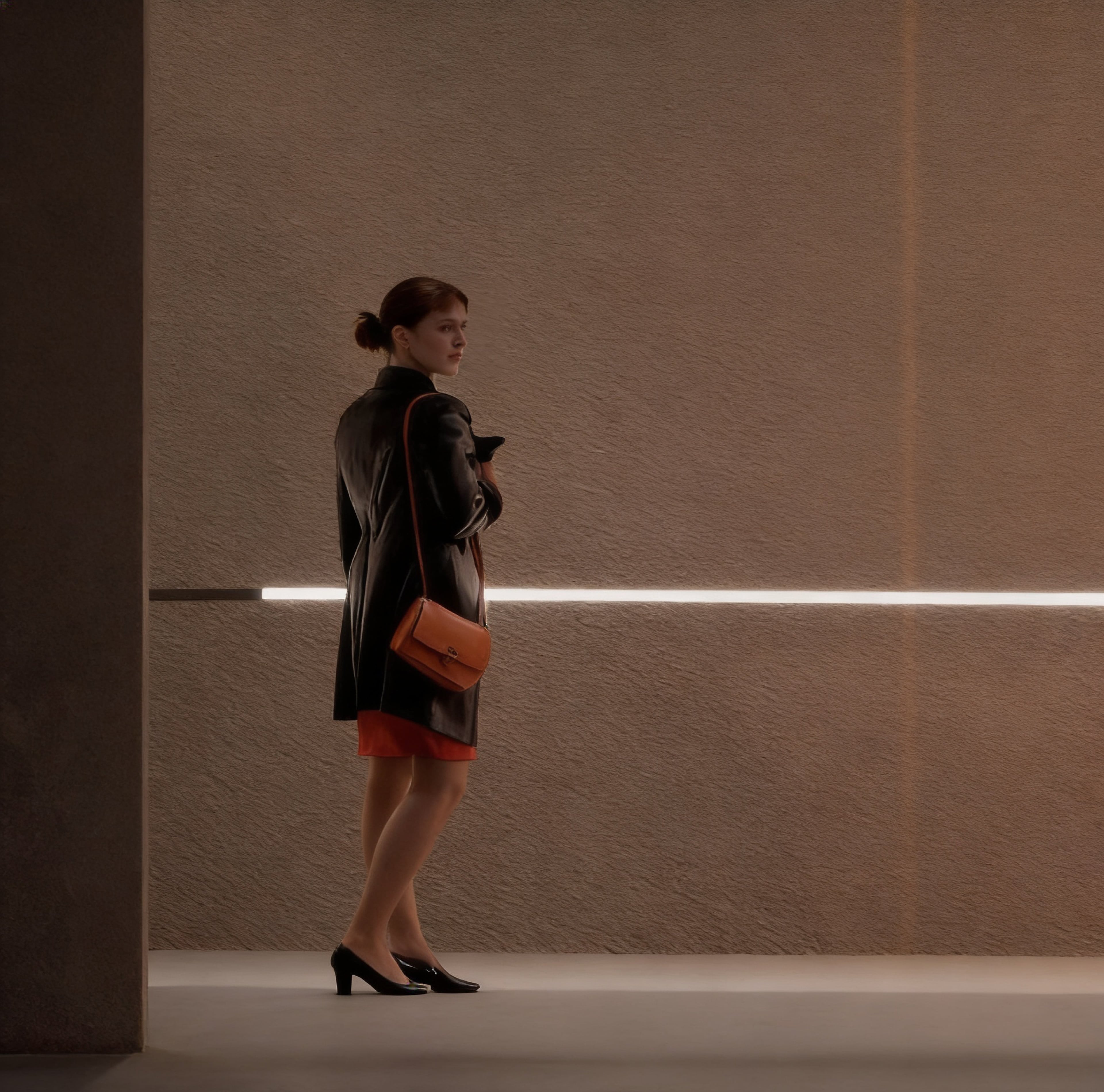Zona 1, concrete corridor with light strip