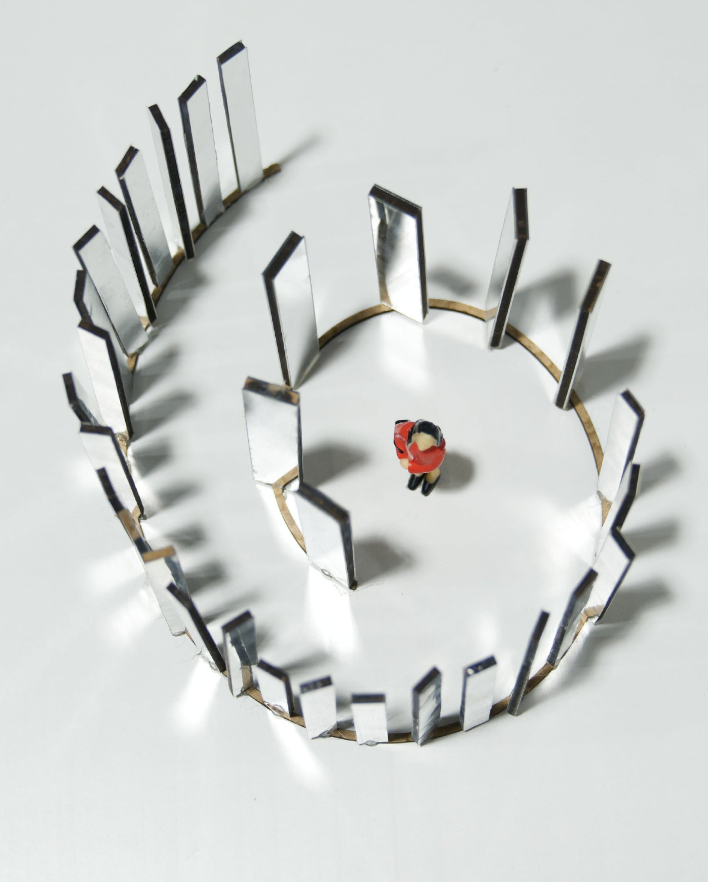 Scale model, top-down view